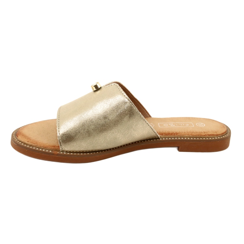 Pantuflas de mujer de moda Filippo DK4625/23 GO Gold dorado 2