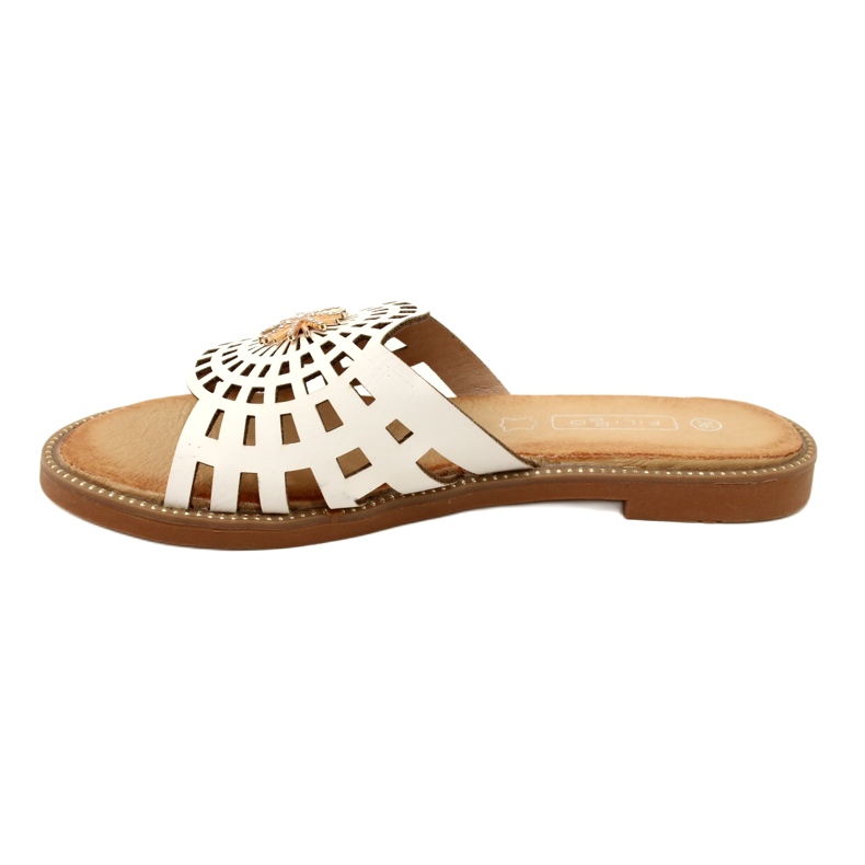 Chanclas De Mujer De Moda Caladas Con Circonitas Filippo DK4621/23 WH Blanco 2