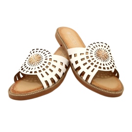 Chanclas De Mujer De Moda Caladas Con Circonitas Filippo DK4621/23 WH Blanco 5
