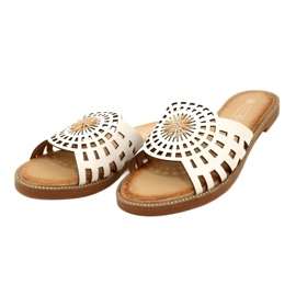 Chanclas De Mujer De Moda Caladas Con Circonitas Filippo DK4621/23 WH Blanco 3