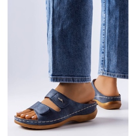 Sandalias de cuña baja azules de Fréchette 1