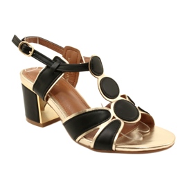 Evento Sandalias para mujeres con un 23SD35-5575 decorativo superior negro y dorado 1 Evento Sandalias para mujeres con un 23SD35-5575 decorativo superior negro y dorado 1