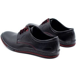 Olivier Zapatos de cuero para hombre 295LU negro con rojo 4 Olivier Zapatos de cuero para hombre 295LU negro con rojo 4
