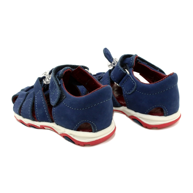 Sandalias de cuero chicos Mazurek 1364 azul marino 5