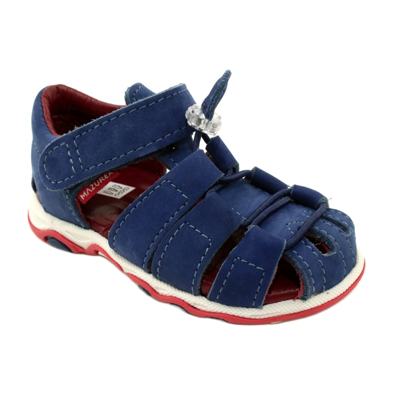 Sandalias de cuero chicos Mazurek 1364 azul marino 1