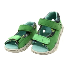 Sandalias de cuero para niños para velcro mazurek 1363 verde 3 Sandalias de cuero para niños para velcro mazurek 1363 verde 3