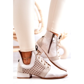 Botas de cuero Maciejka 05541-25 Beige claro 3