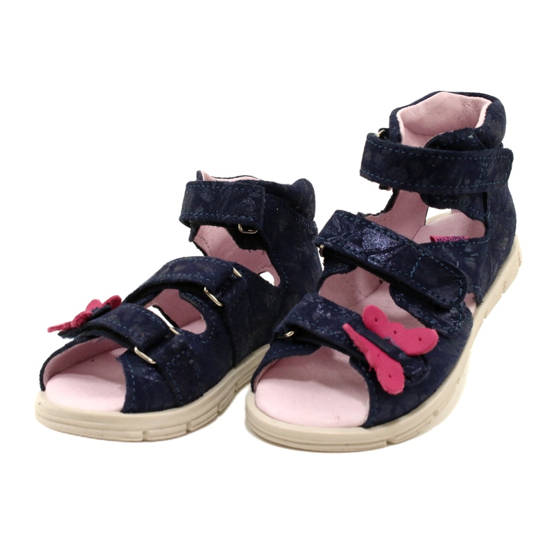 Sandalias altas preventivas Mazurek 1291 Mariposas azul 3
