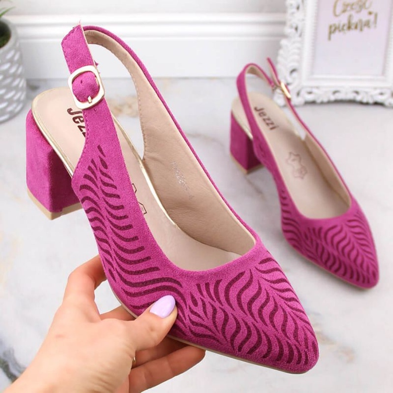Sandalias tacón ante Jezzi W RMR2263-4 fucsia rosado 1