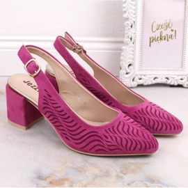 Sandalias tacón ante Jezzi W RMR2263-4 fucsia rosado 2