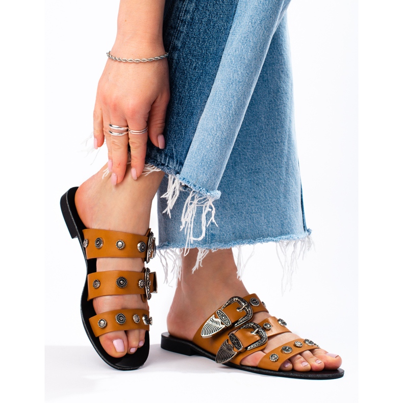 Seastar Zapatillas con estilo con hebillas marrón 2