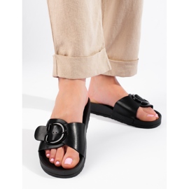 Chanclas Shelovet negras con hebilla negro 1