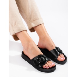 Chanclas Shelovet negras con hebilla negro 2
