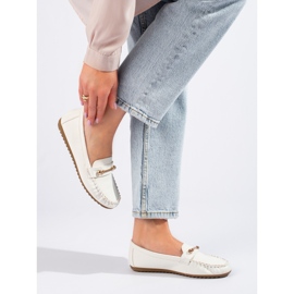 Mocasines mujer Shelovet clásico blanco 1