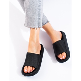 Pantuflas Shelovet negras para mujer negro 1