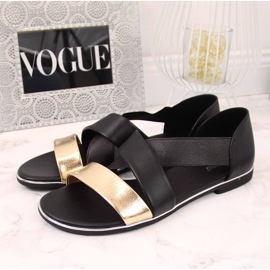 Sandalias mujer slip-on negro Jezzi 3882 6
