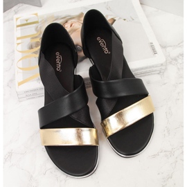 Sandalias mujer slip-on negro Jezzi 3882 7
