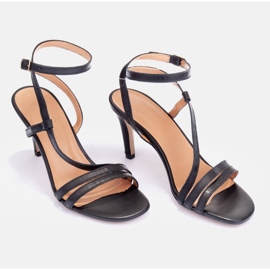 Marco Shoes Sandalias de tacón alto negro 4