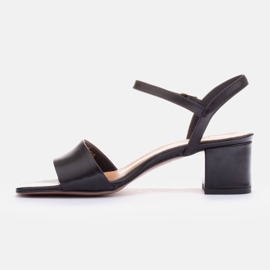 Marco Shoes Sandalias tacón medio negro 3