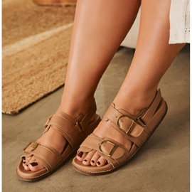 Marco Shoes Sandalias hebilla beige 6