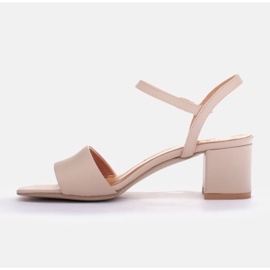 Marco Shoes Sandalias tacón medio beige 1