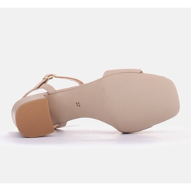 Marco Shoes Sandalias tacón medio beige 3