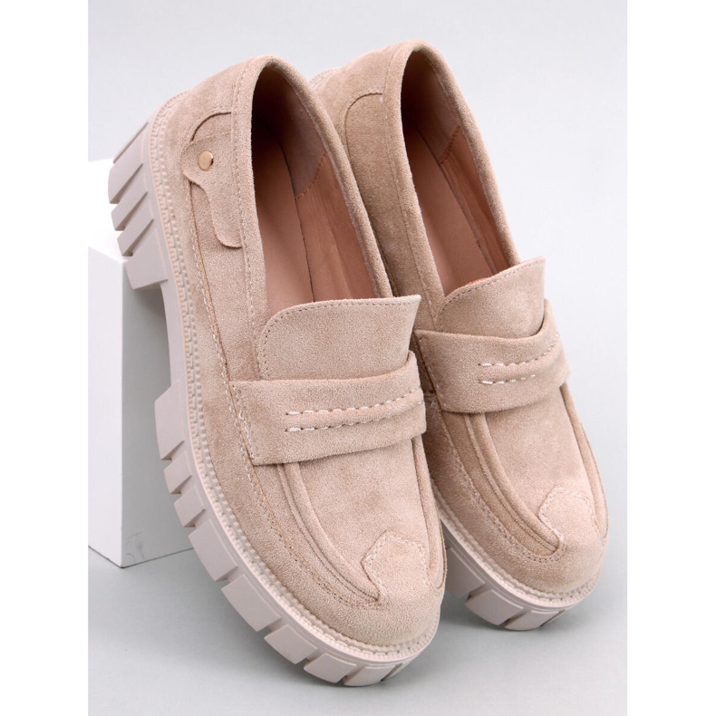 Mocasines con plataforma de Chandra Beige 1