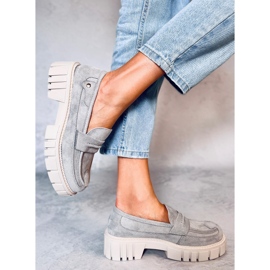 Mocasines con plataforma de Chandra L.GREY gris 3