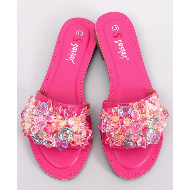 Seastar Zapatillas casa con piedras de colores Estrada Fucsia rosa 1