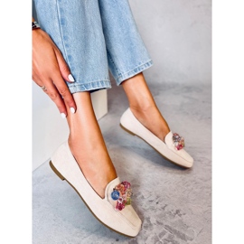 Mocasines con piedras de Deley Beige 4