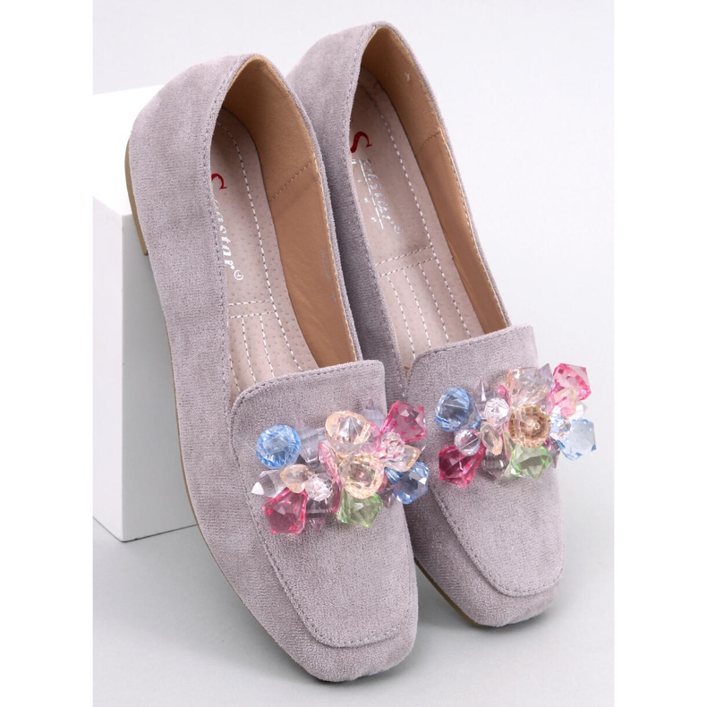 Mocasines Deley Grey con cuentas gris 1 Mocasines Deley Grey con cuentas gris 1