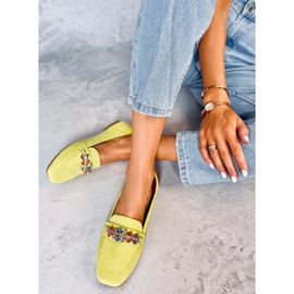 Mocasines Davitian Green con pedrería verde 4