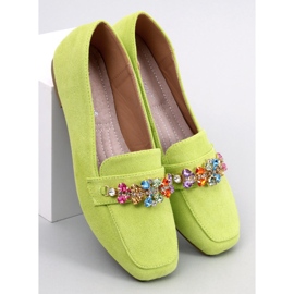 Mocasines Davitian Green con pedrería verde 1