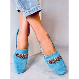 Mocasines Davitian Blue con circonitas cúbicas azul 4