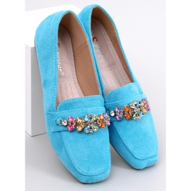 Mocasines Davitian Blue con circonitas cúbicas azul 1