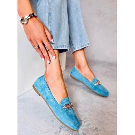 Mocasines Davitian Blue con circonitas cúbicas azul 3