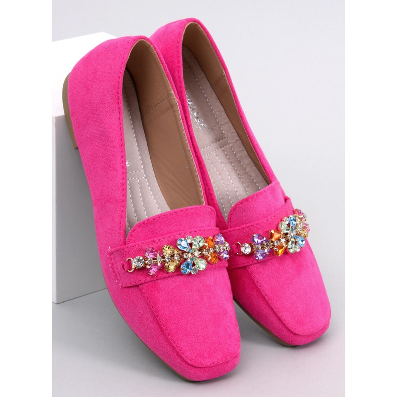 Mocasines Davitian Strass Fucsia rosa 1