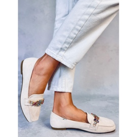 Mocasines Davitian Beige strass 2