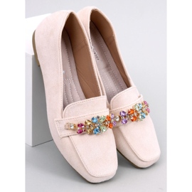 Mocasines Davitian Beige strass 1 Mocasines Davitian Beige strass 1