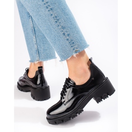 W. Potocki Zapatos de mujer lacados con cordones Potocki negro 5