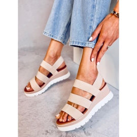Sandalias con cuña Cregger Beige 4