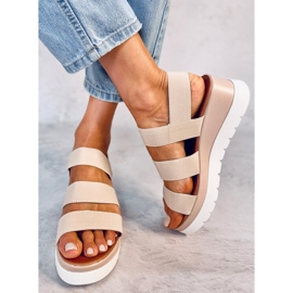 Sandalias con cuña Cregger Beige 2