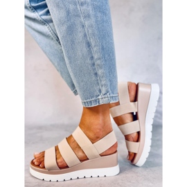 Sandalias con cuña Cregger Beige 3