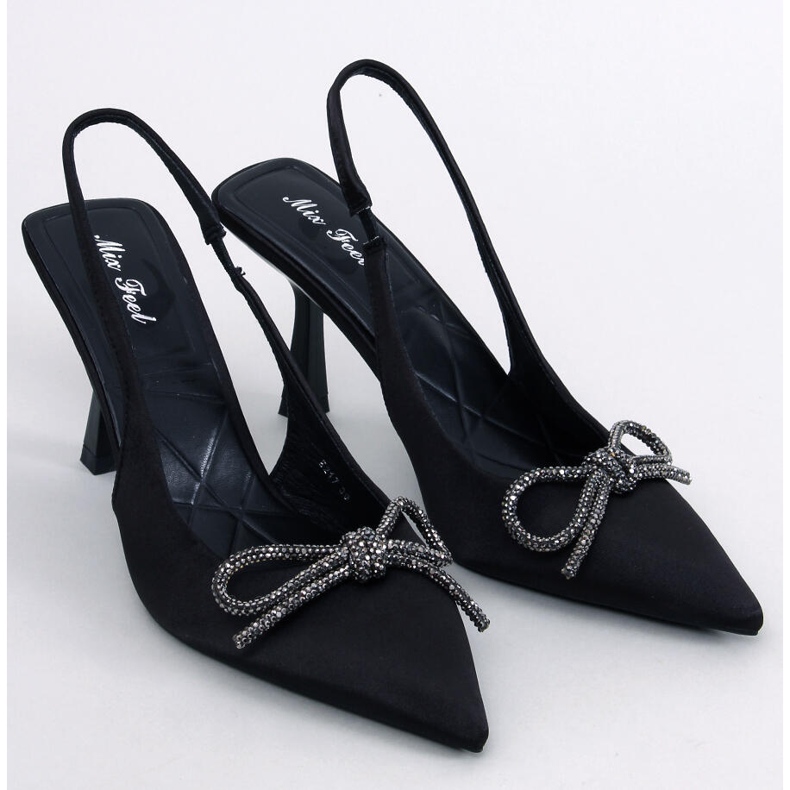 Zapatos de tacón abierto negros Hannah 1