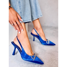 Zapatos de tacón abierto Hannah Blue azul 4