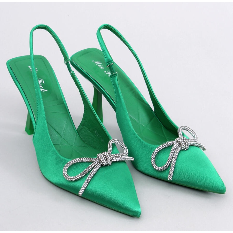 Zapatos de tacón abierto Hannah Green verde 1