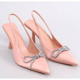 Zapatos de tacón abierto Hannah Champagne rosado 1