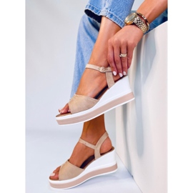 Dirado Sandalias cuña beige 2
