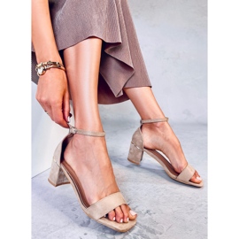 Sandalias de tacón bajo Rocco Apricot beige 2