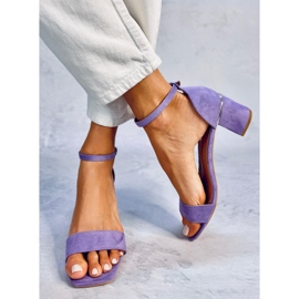 Sandalias tacón bajo Rocco Purple violeta 2
